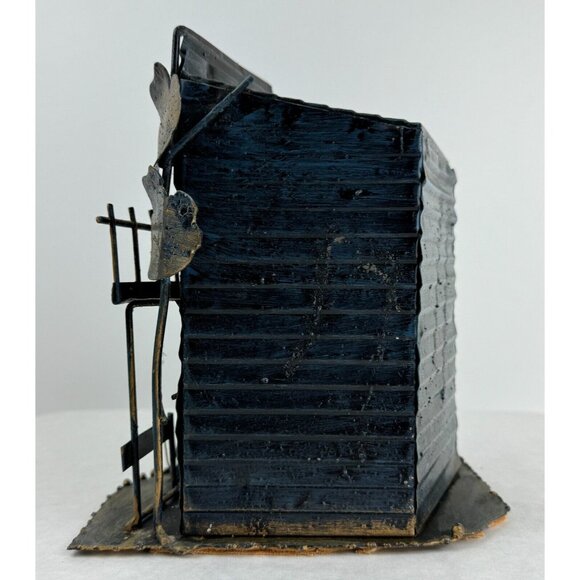 Vintage Tin Ghost Town Savings Bank Coin Box Western Rustic 973691 Halloween - Picture 4 of 10